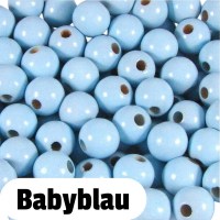 Holzperlen 10mm babyblau